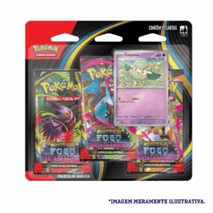 Blister Triplo Pokémon Cottonee ME02 fogo Fantasmagórico