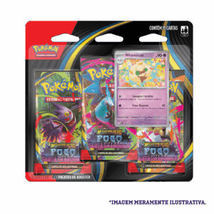Blister Triplo Pokémon Whimsicott ME02 fogo Fantasmagórico